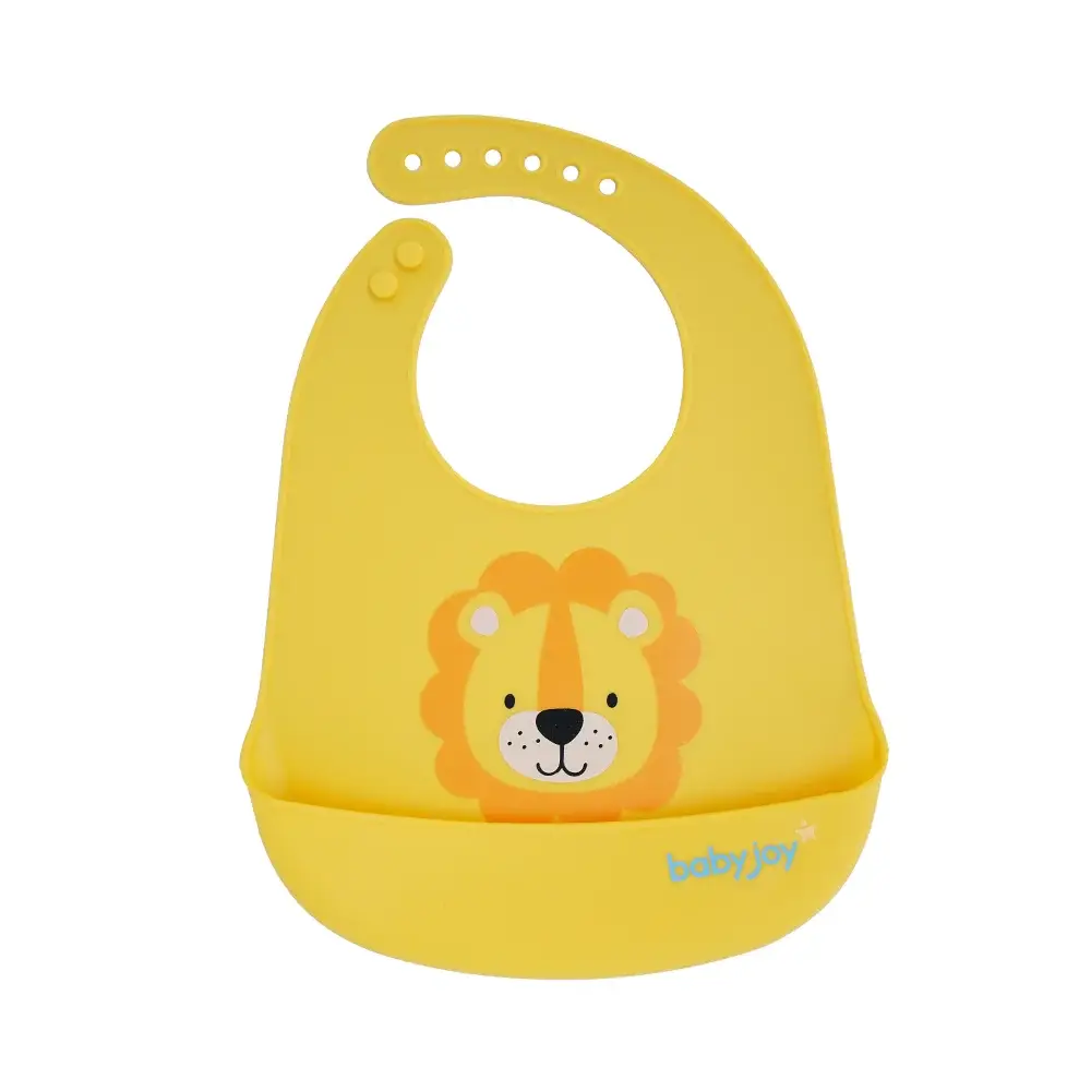 Babador de Silicone com Bolso - Leão