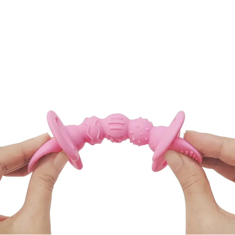 Colher de Silicone com Travas de Segurança - Rosa