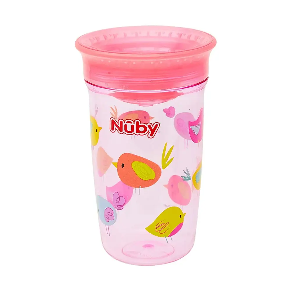 Copo 360° Antivazamento 300ml - Rosa Passarinho