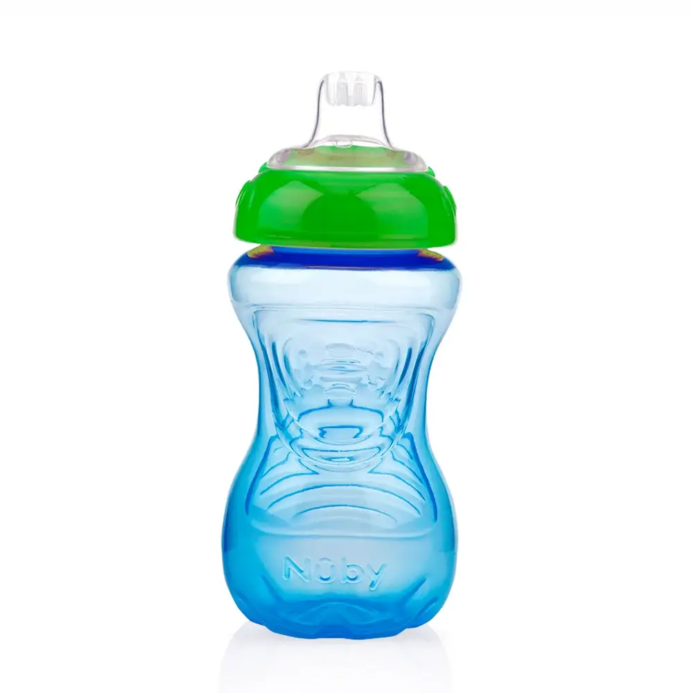 Copo de Transição Bico de Silicone 300ml - Azul/Verde