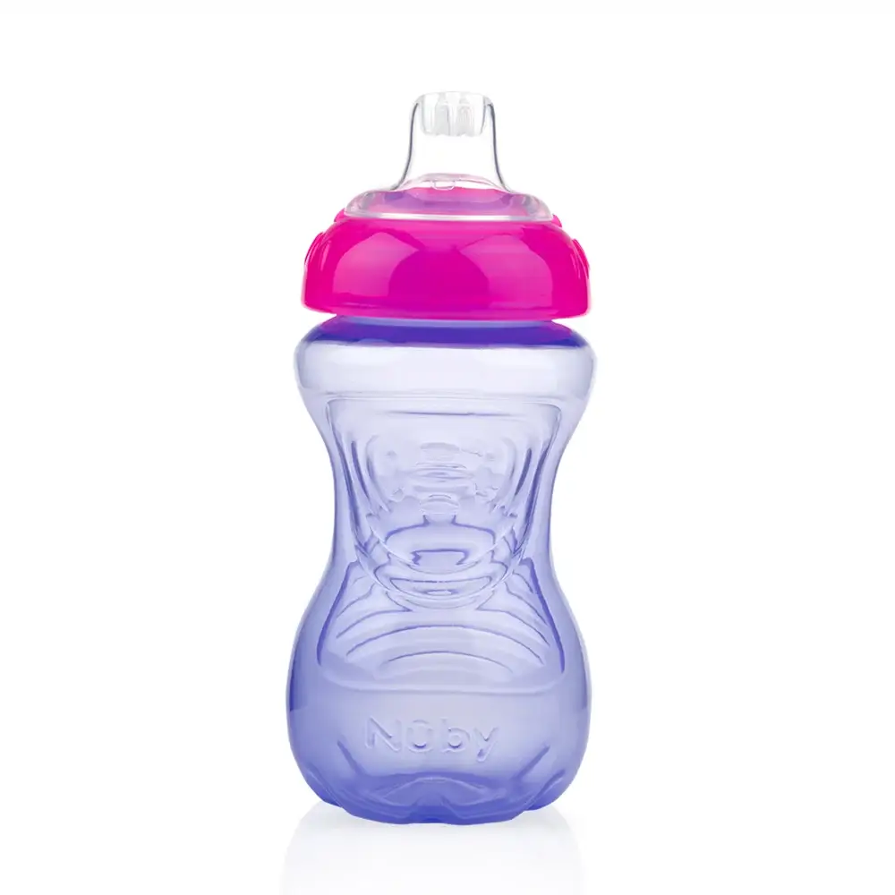 Copo de Transição Bico de Silicone 300ml - Lilás/Rosa