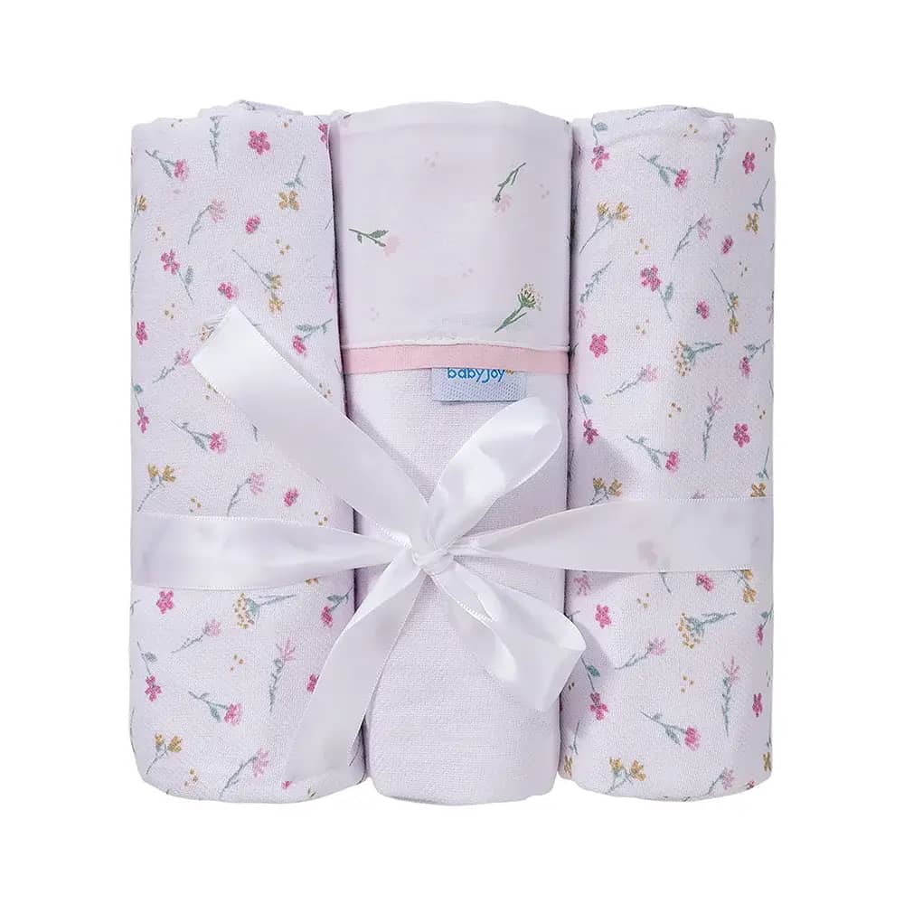 Kit 3 Cueiros Flanelados Fábula - Floral