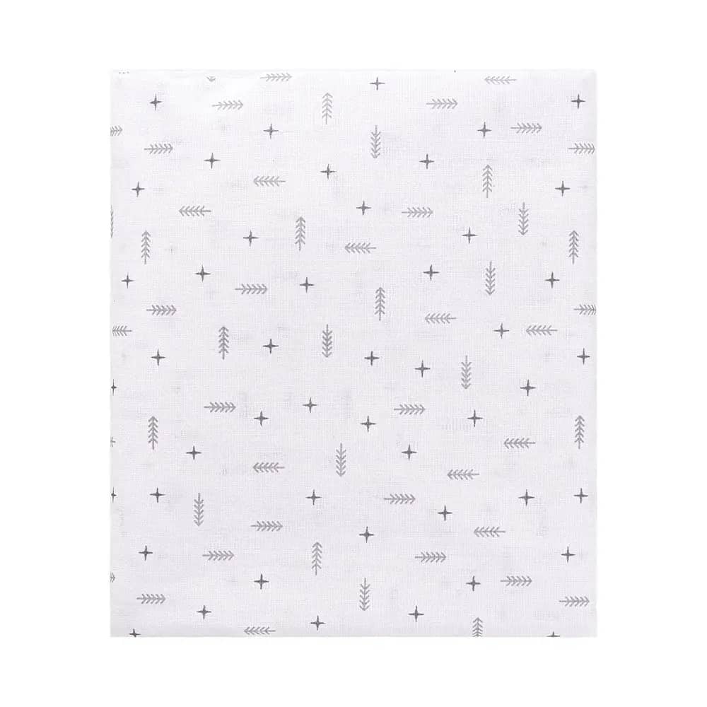 Lençol com Elástico para Berço Americano Flechas - Cinza