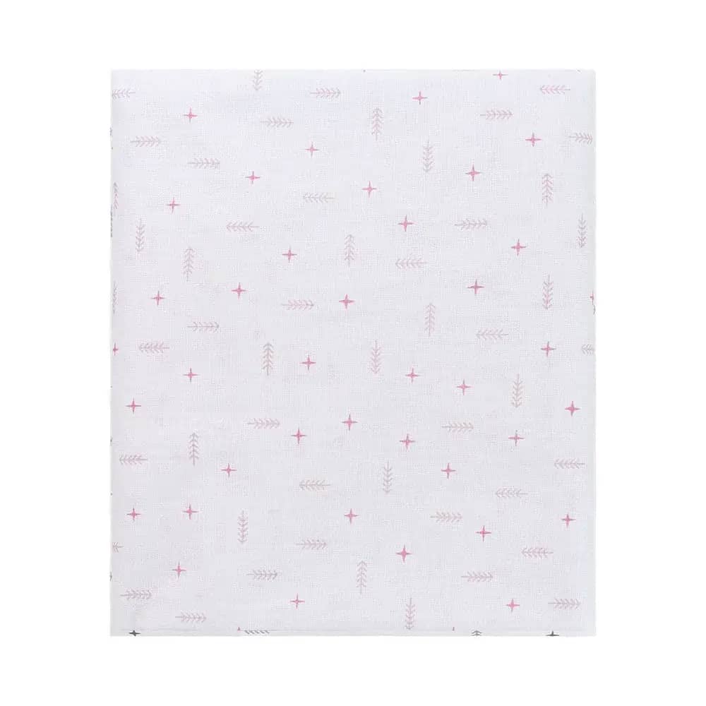 Lençol com Elástico para Berço Americano Flechas - Rosa