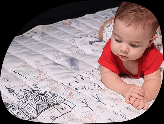 Tapete para Tummy Time Bebê - Tapete Mesversário Sonhe Alto Use Alce