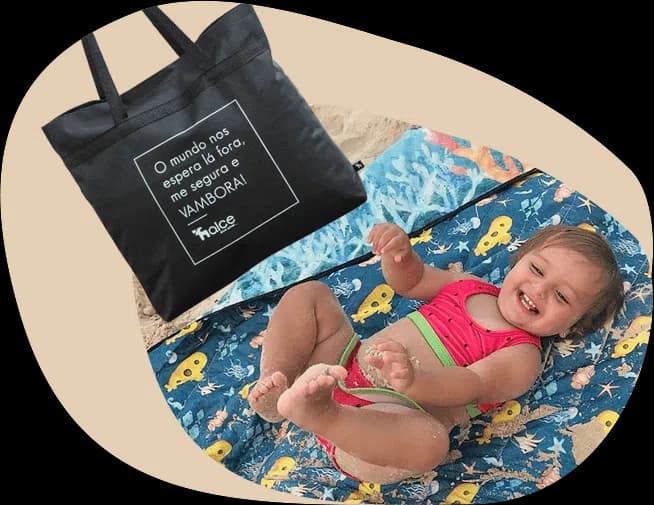 Tapete de Passeio para Bebê - Tapete Mesversário Dupla Face - Use Alce