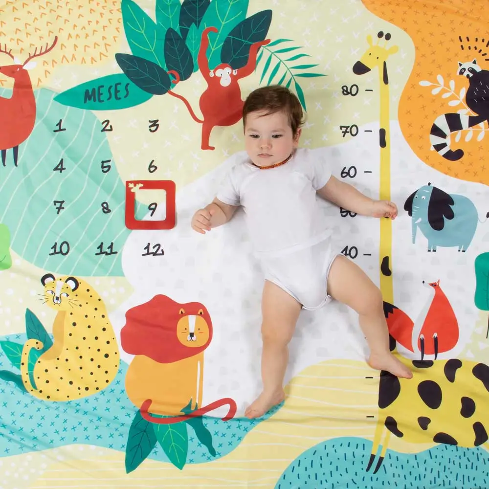 cenario-tapete-mesversario-safari-lencol-para-bebe-alce