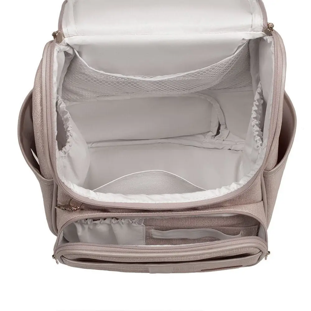 Bolsa Mochila Maternidade Multifuncional Lebaby 2 em 1 Nude - Miniatura 6