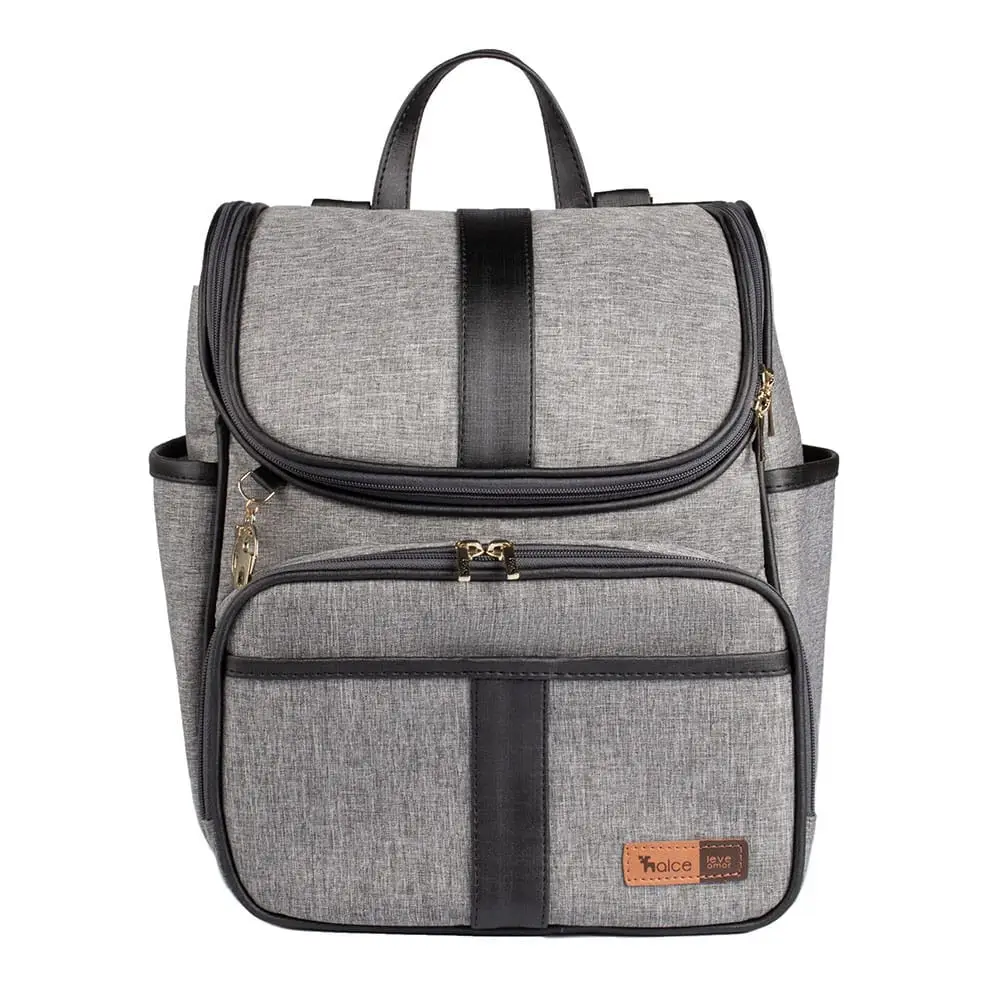Bolsa Mochila Maternidade Multifuncional Lebaby 2 em 1 Cinza Mescla