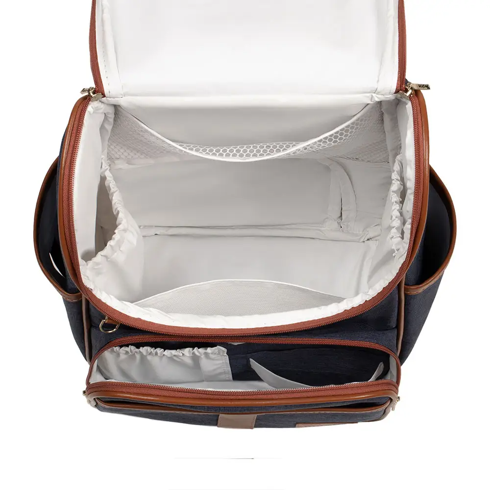 Bolsa Mochila Maternidade Multifuncional Lebaby 2 em 1 Jeans - Miniatura 4