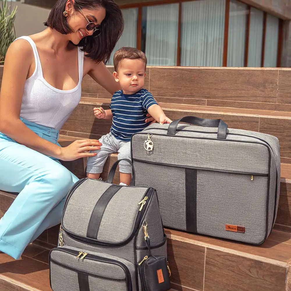Kit Maternidade Lebaby Cinza Mescla 3 peças - Miniatura 14