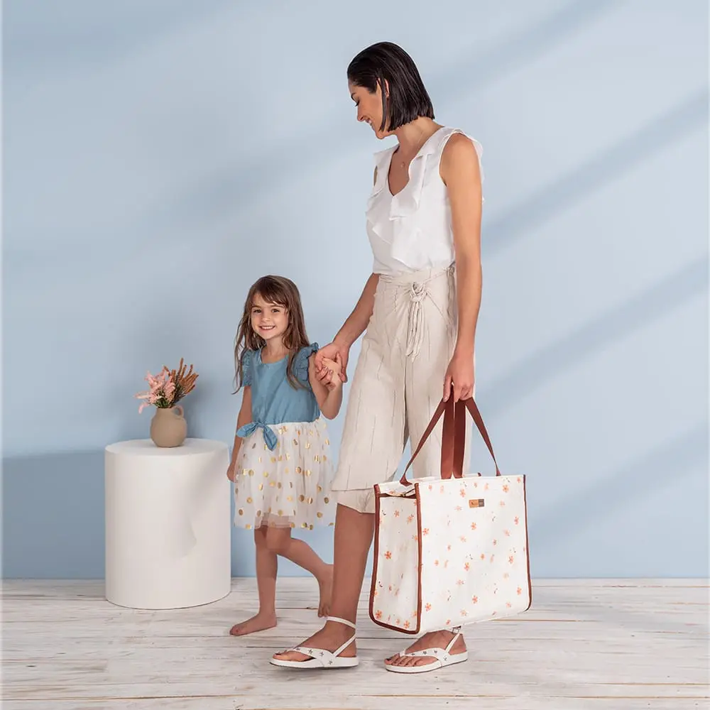 Bolsa Maternidade Alce Bag Flores - Miniatura 5