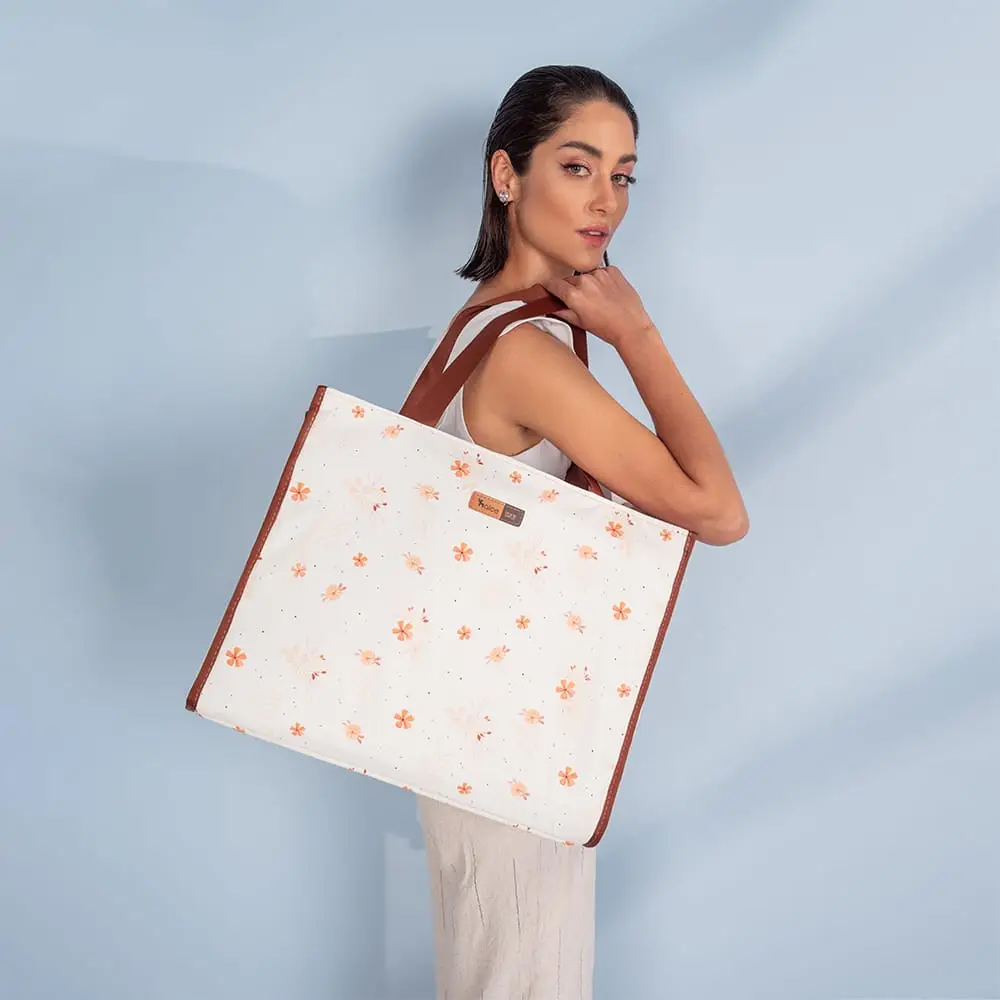 Bolsa Maternidade Alce Bag Flores - Miniatura 6