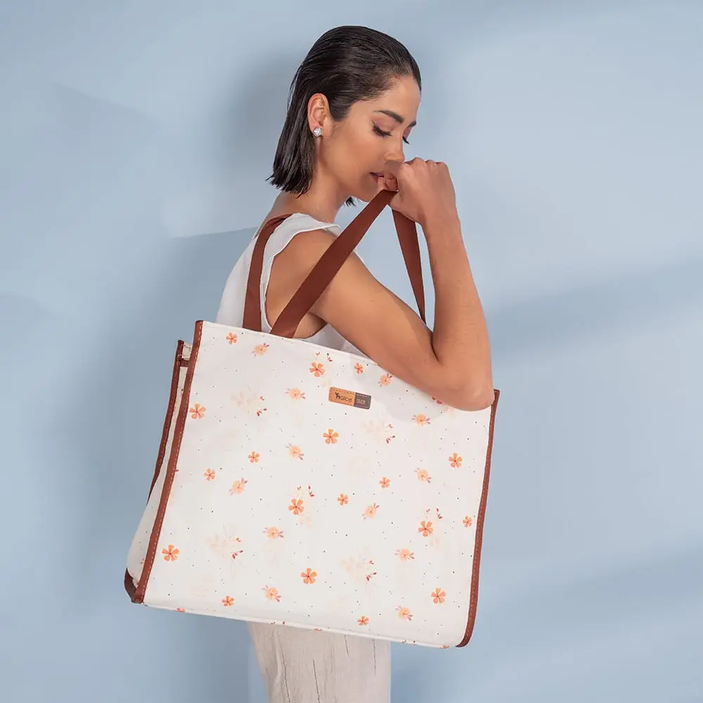 Bolsa Maternidade Alce Bag Flores - Miniatura 8