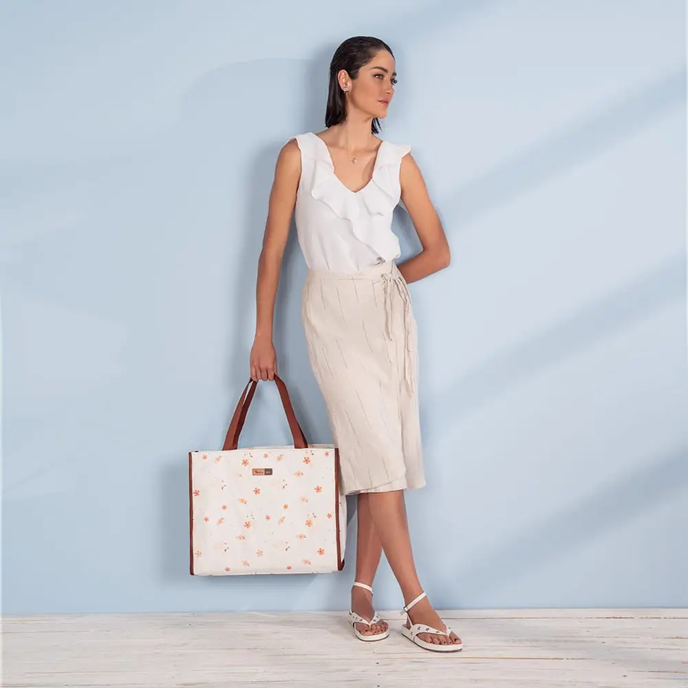 Bolsa Maternidade Alce Bag Flores - Miniatura 9
