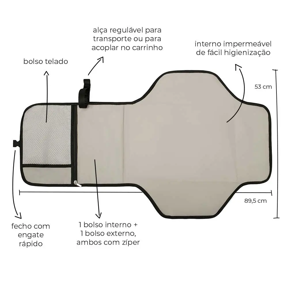 Kit Bolsa Maternidade Alce Bag e Trocador Portátil Passarinho - Miniatura 8