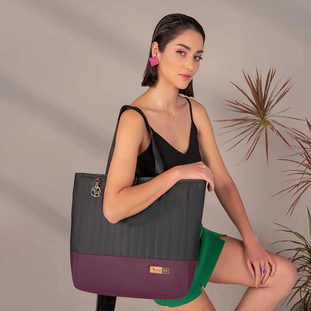 Bolsa Maternidade Coleção Cores - Preto e Marsala - Miniatura 6