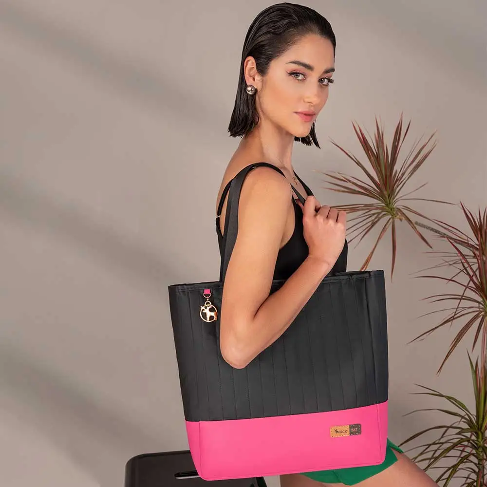 Bolsa Maternidade Coleção Cores - Preto e Pink - Miniatura 6