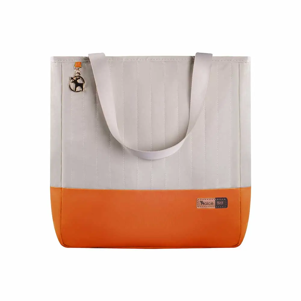 Kit Bolsa Mala e Mochila Maternidade Coleção Cores - Creme e Laranja - Miniatura 2