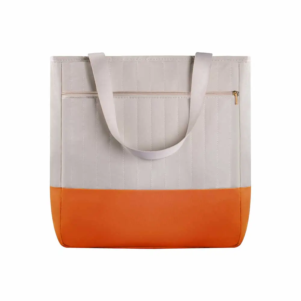 Kit Bolsa Mala e Mochila Maternidade Coleção Cores - Creme e Laranja - Miniatura 4