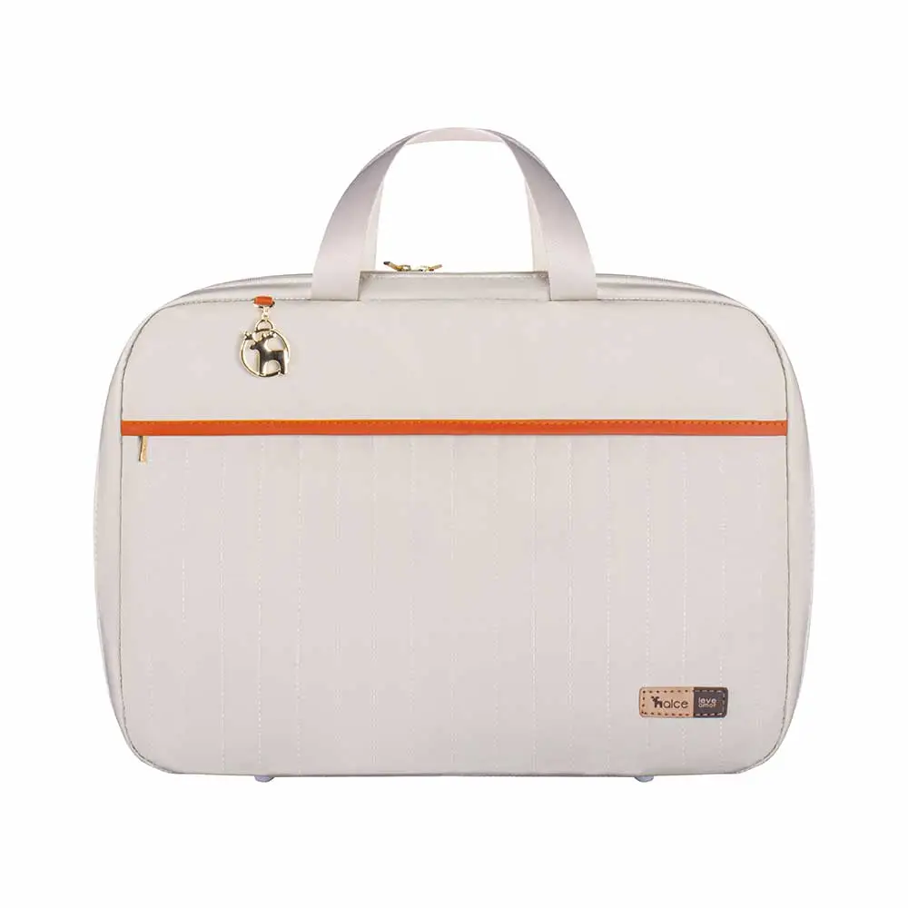 Kit Bolsa Mala e Mochila Maternidade Coleção Cores - Creme e Laranja - Miniatura 7