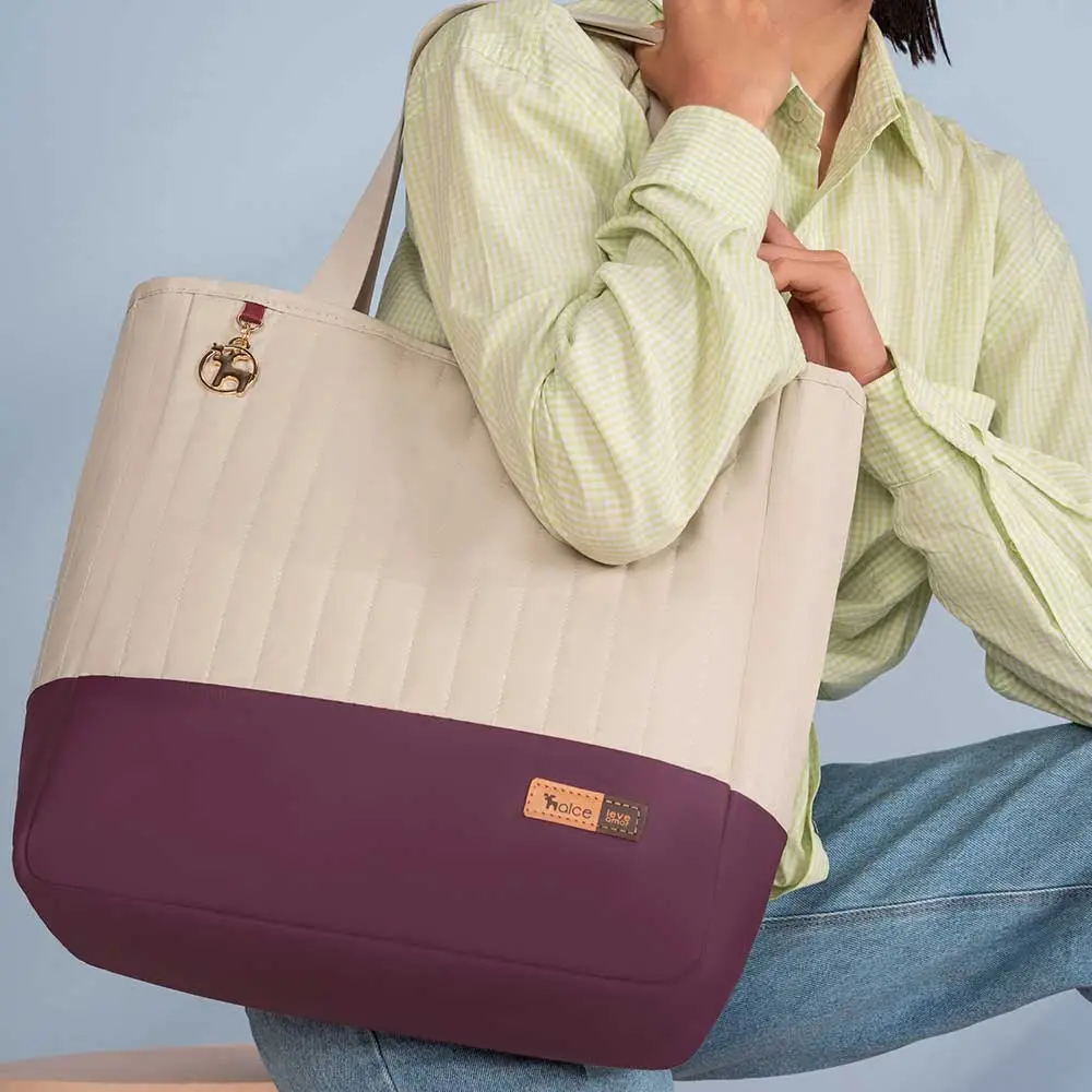 Kit Bolsa Mala e Mochila Maternidade Coleção Cores - Creme e Marsala - Miniatura 18