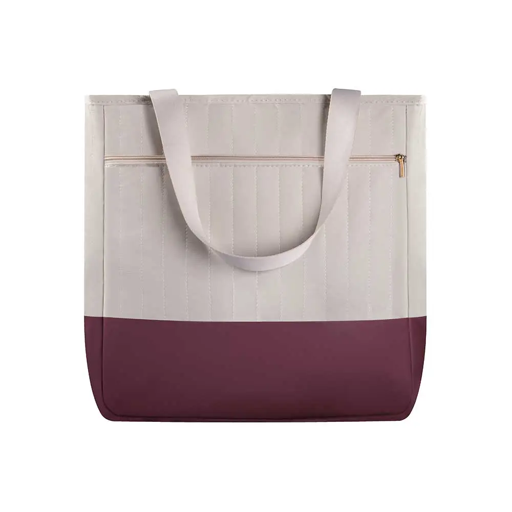 Kit Bolsa Mala e Mochila Maternidade Coleção Cores - Creme e Marsala - Miniatura 4