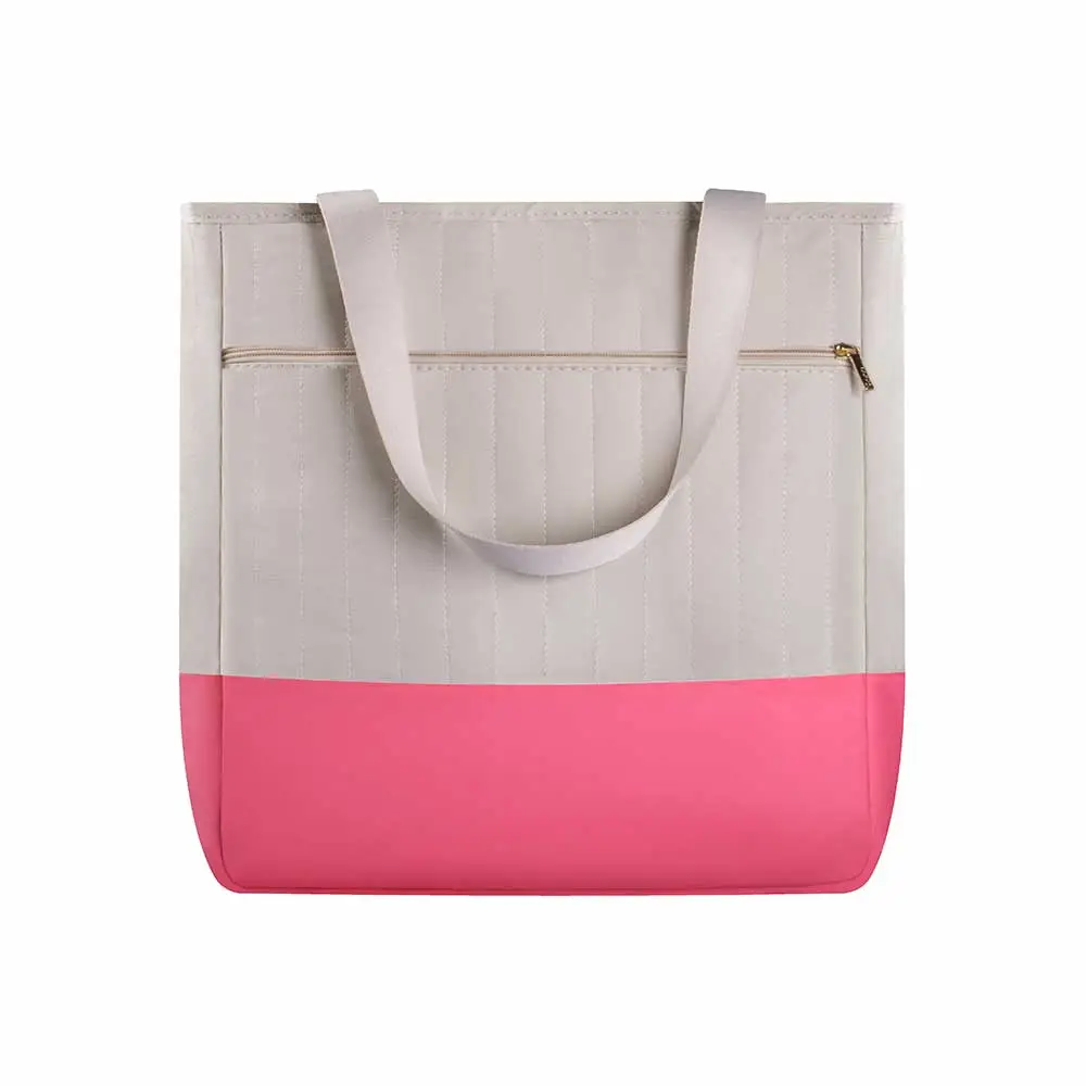 Kit Bolsa Mala e Mochila Maternidade Coleção Cores - Creme e Pink - Miniatura 4