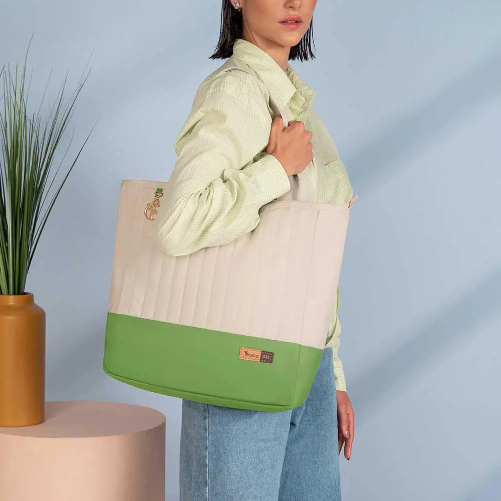 Kit Bolsa Mala e Mochila Maternidade Coleção Cores - Creme e Verde - Miniatura 21