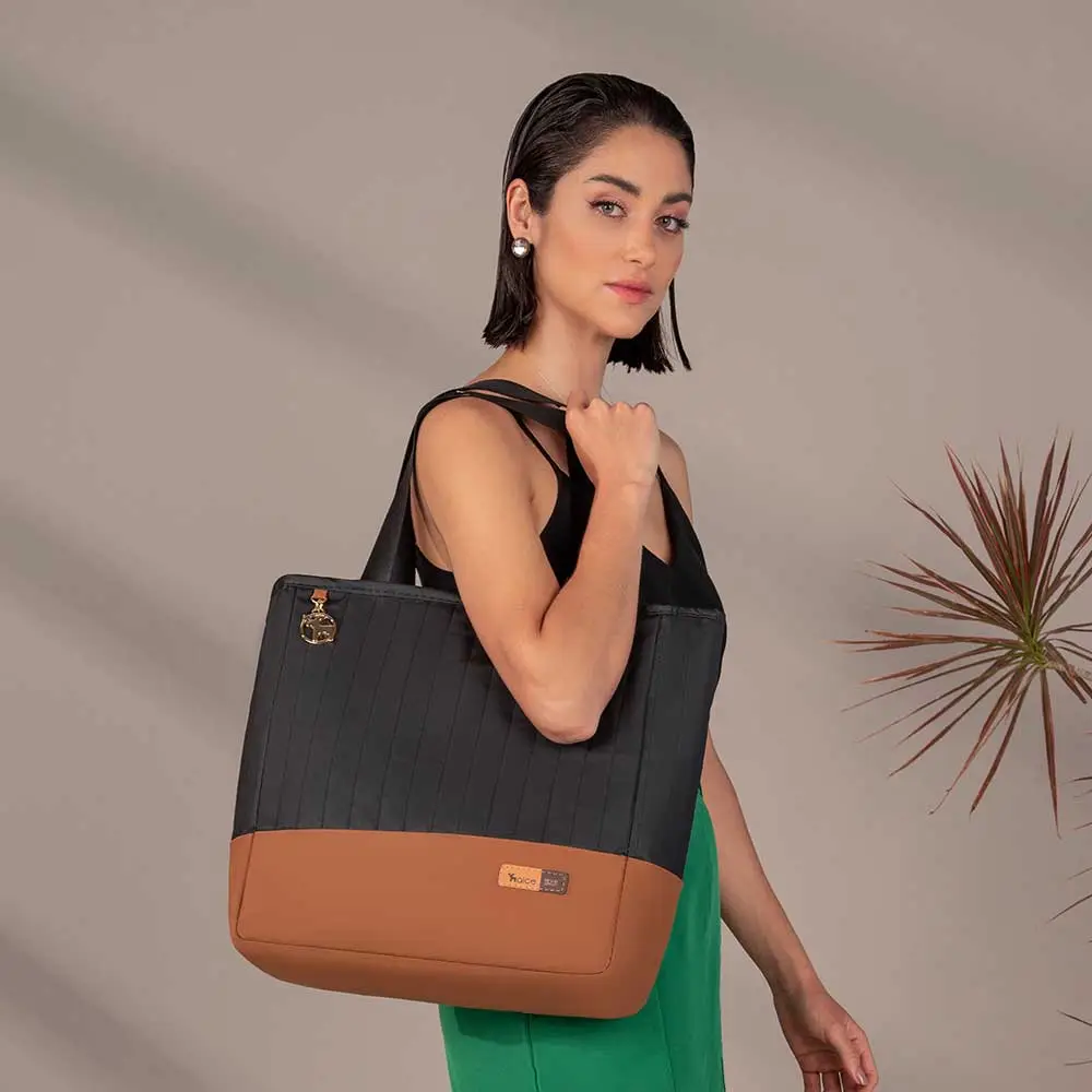 Kit Bolsa Mala e Mochila Maternidade Coleção Cores - Preto e Caramelo - Miniatura 19