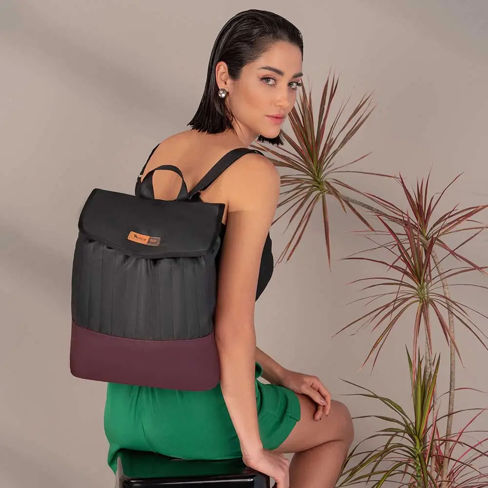 Mochila Maternidade Coleção Cores - Preto e Marsala - Miniatura 6