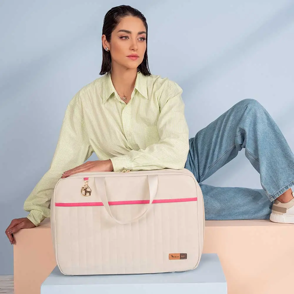 Mala Maternidade Coleção Cores - Creme e Pink - Miniatura 5
