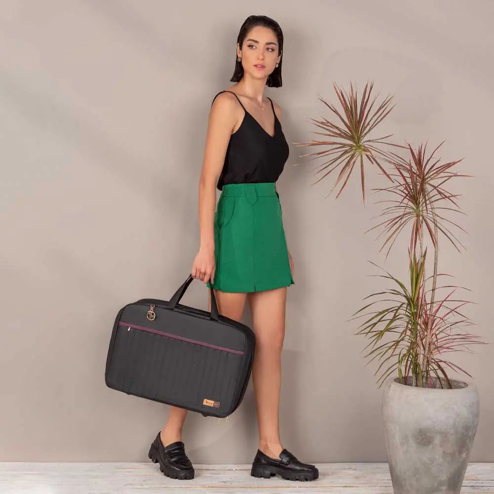 Mala Maternidade Coleção Cores - Preto e Marsala - Miniatura 6