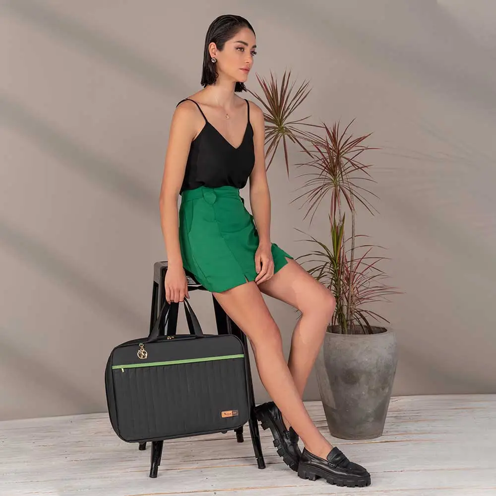Mala Maternidade Coleção Cores - Preto e Verde - Miniatura 6