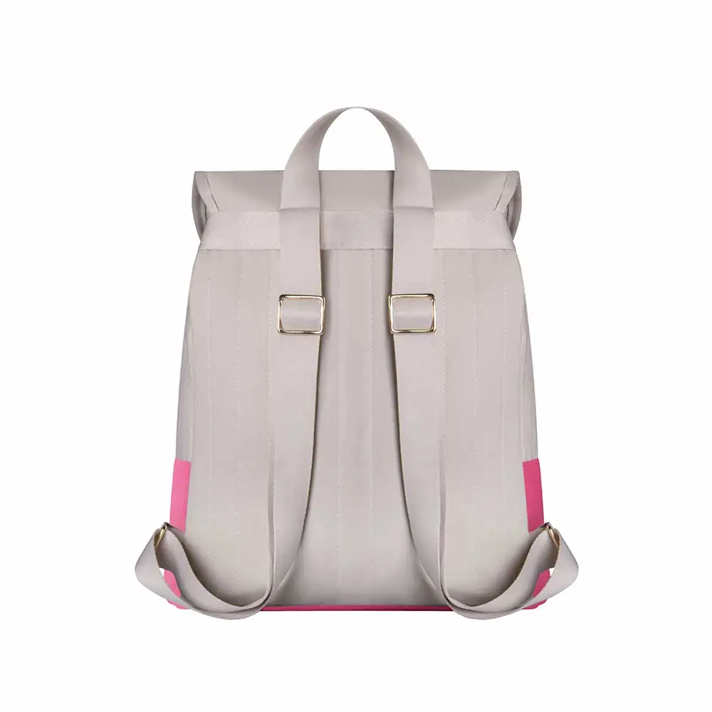 Mochila Maternidade Coleção Cores - Creme e Pink - Miniatura 3