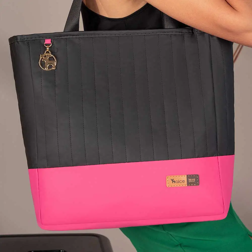 Kit Bolsa Mala e Mochila Maternidade Coleção Cores - Preto e Pink - Miniatura 16
