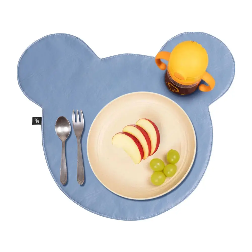 Jogo Americano Infantil Impermeável Sousplat Ursinho Azul - Miniatura 2