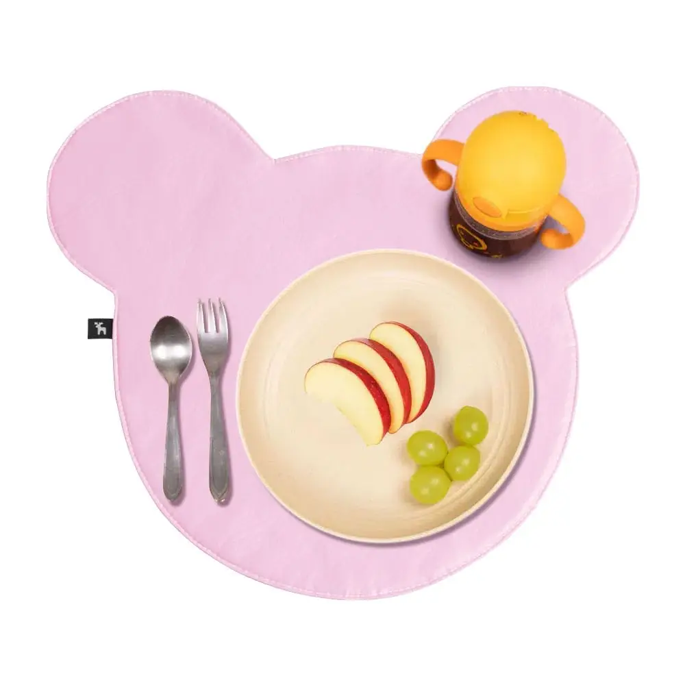 Jogo Americano Infantil Impermeável Sousplat Ursinho Rosa - Miniatura 2