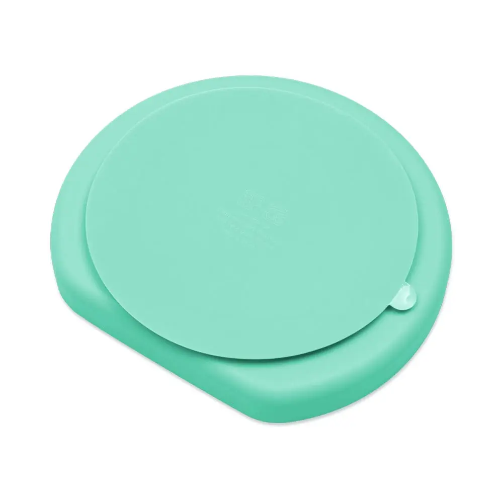 Kit Introdução Alimentar Prato Silicone Com Ventosa Verde Claro - Miniatura 4