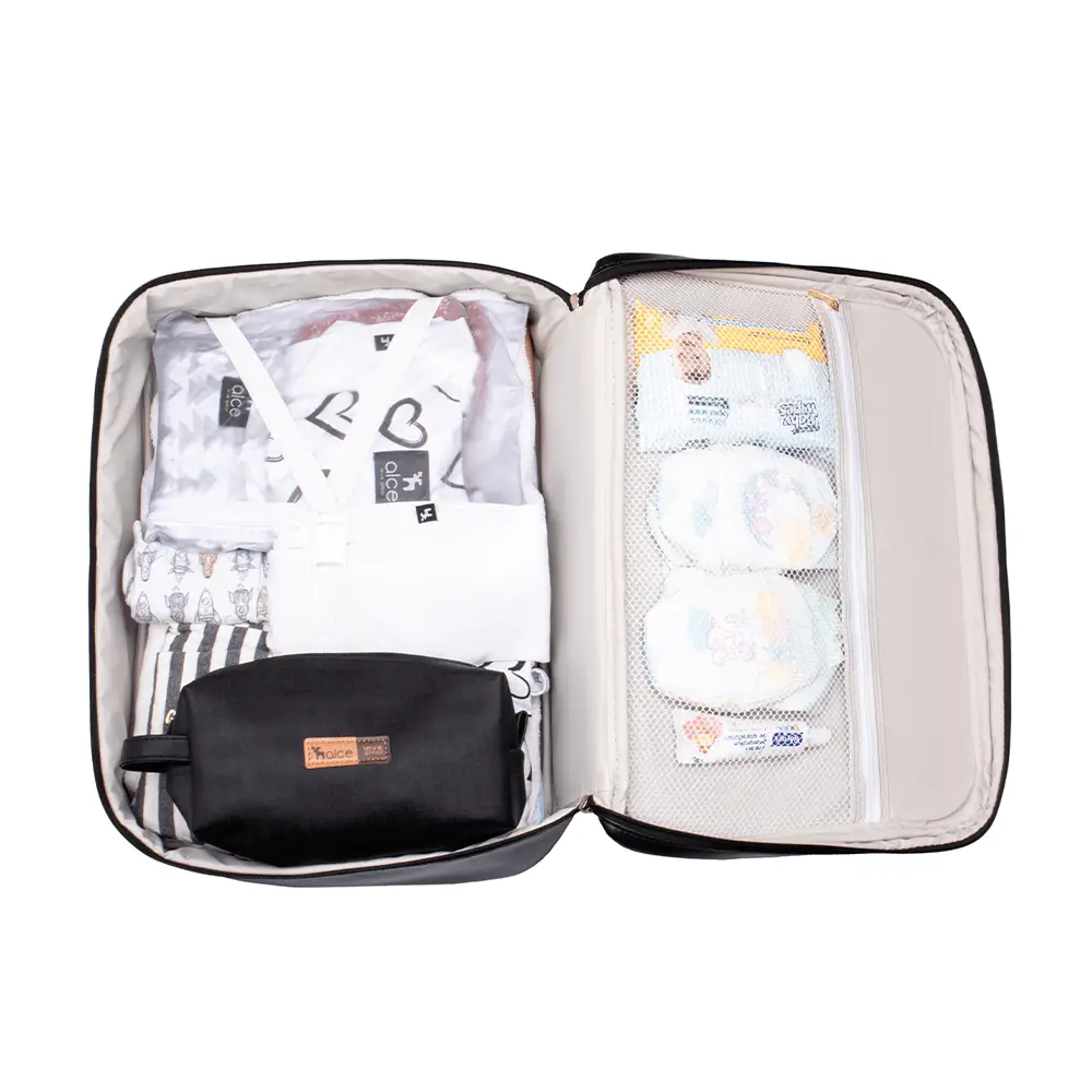Kit Maternidade Mochila e Mala Lebaby Preta - Miniatura 8
