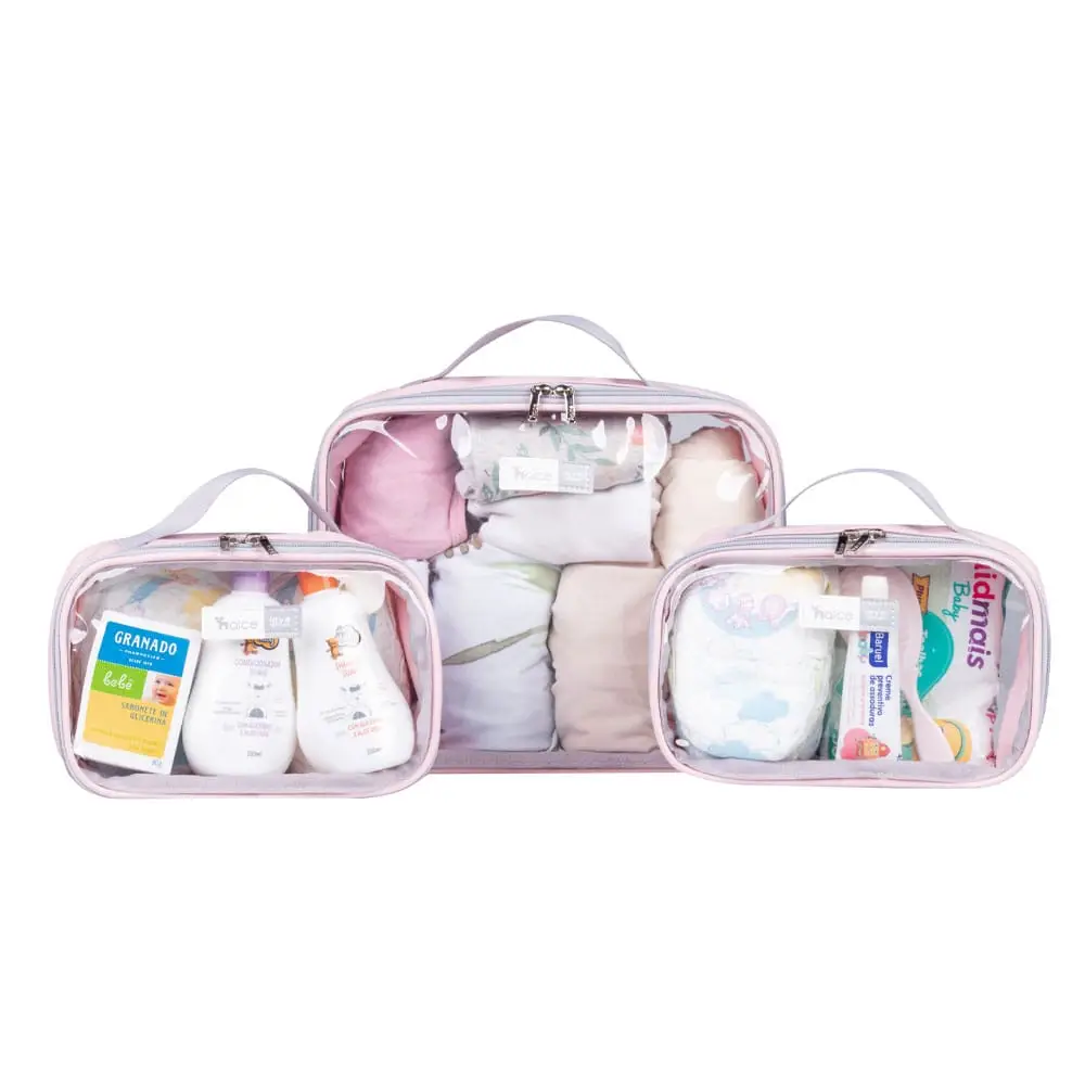 Kit Organizadores de Mala e Bolsa Rosa - Miniatura 2