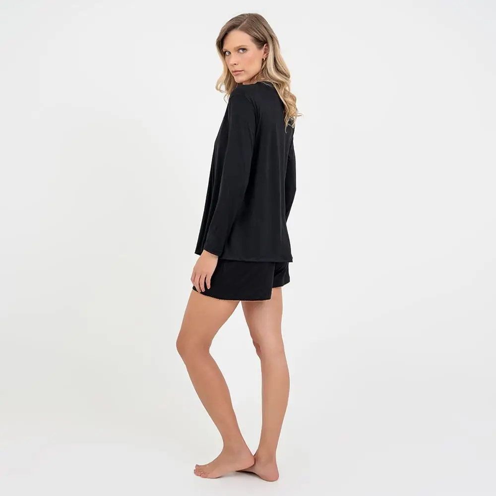 Kimono Maternidade Preto - Miniatura 2
