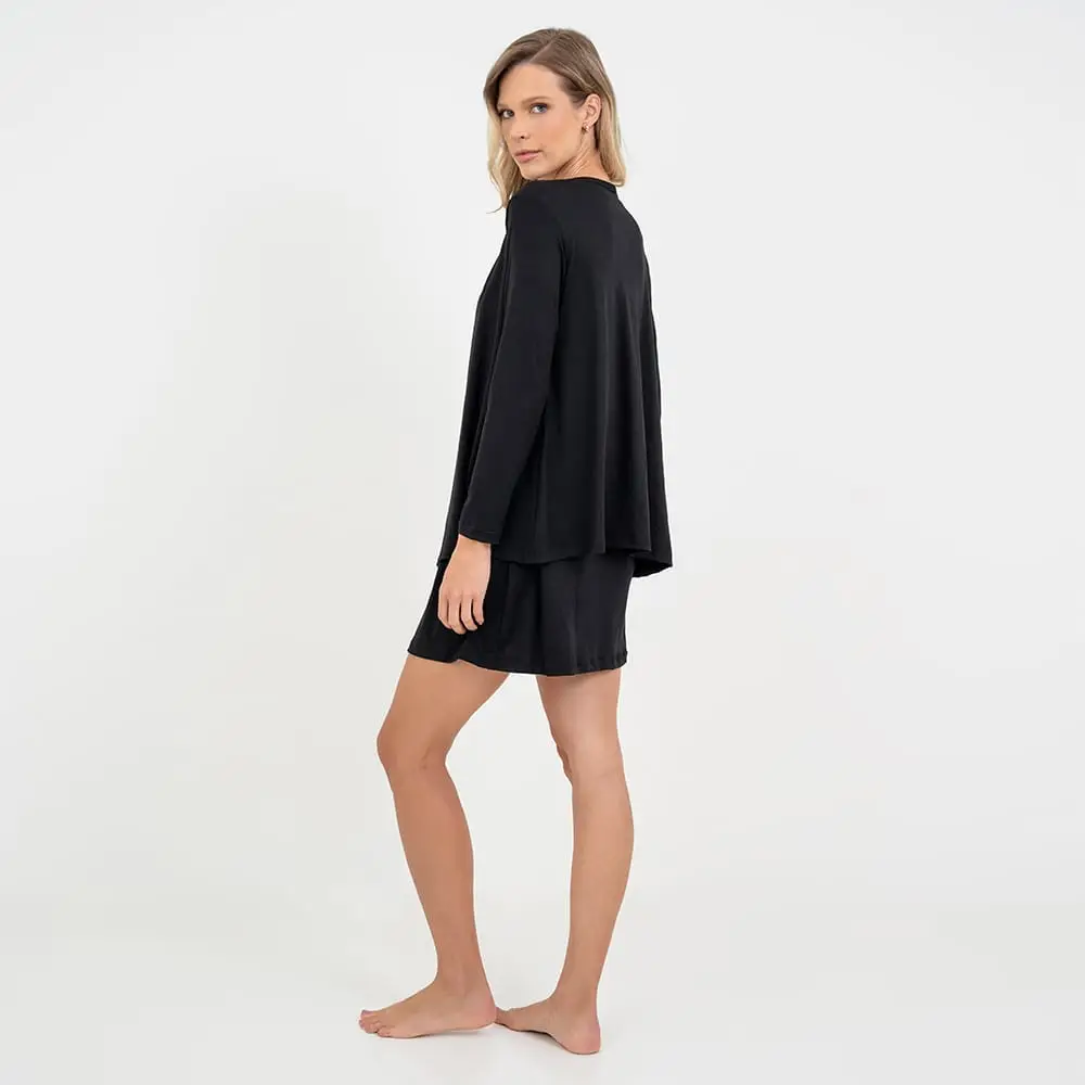 Kimono Maternidade Preto - Miniatura 4