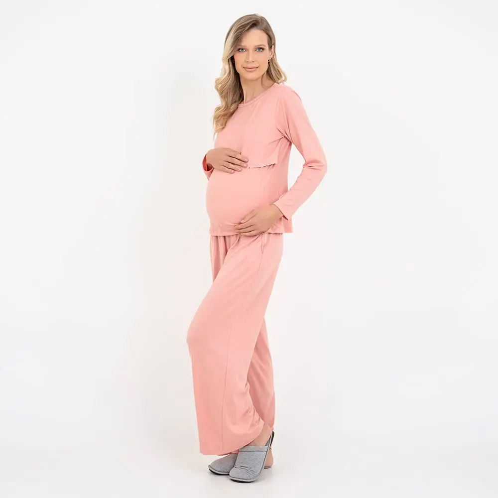 pijama-longo-maternidade-rose