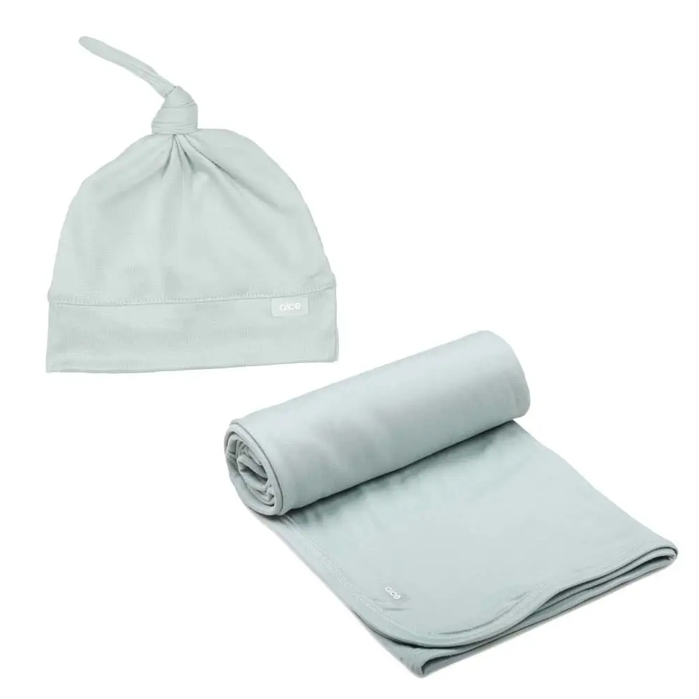 Kit Manta e Touca Nozinho para Bebê Pistache