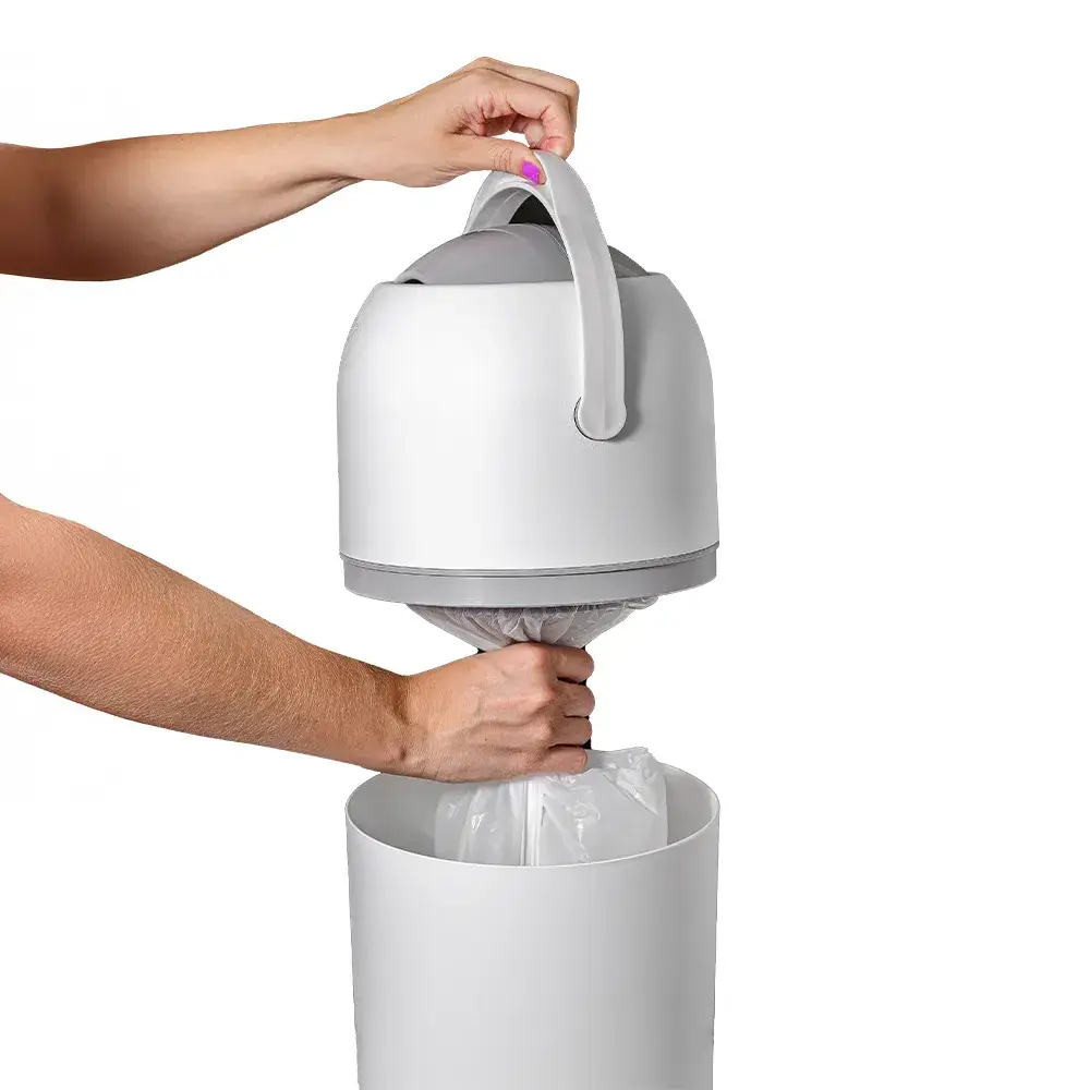Lixeira 3 em 1 anti odor Branca - Miniatura 3