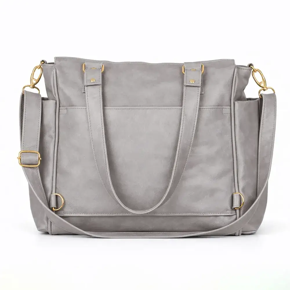 Bolsa Mochila Maternidade 2 em 1 Corah Cinza - Miniatura 4