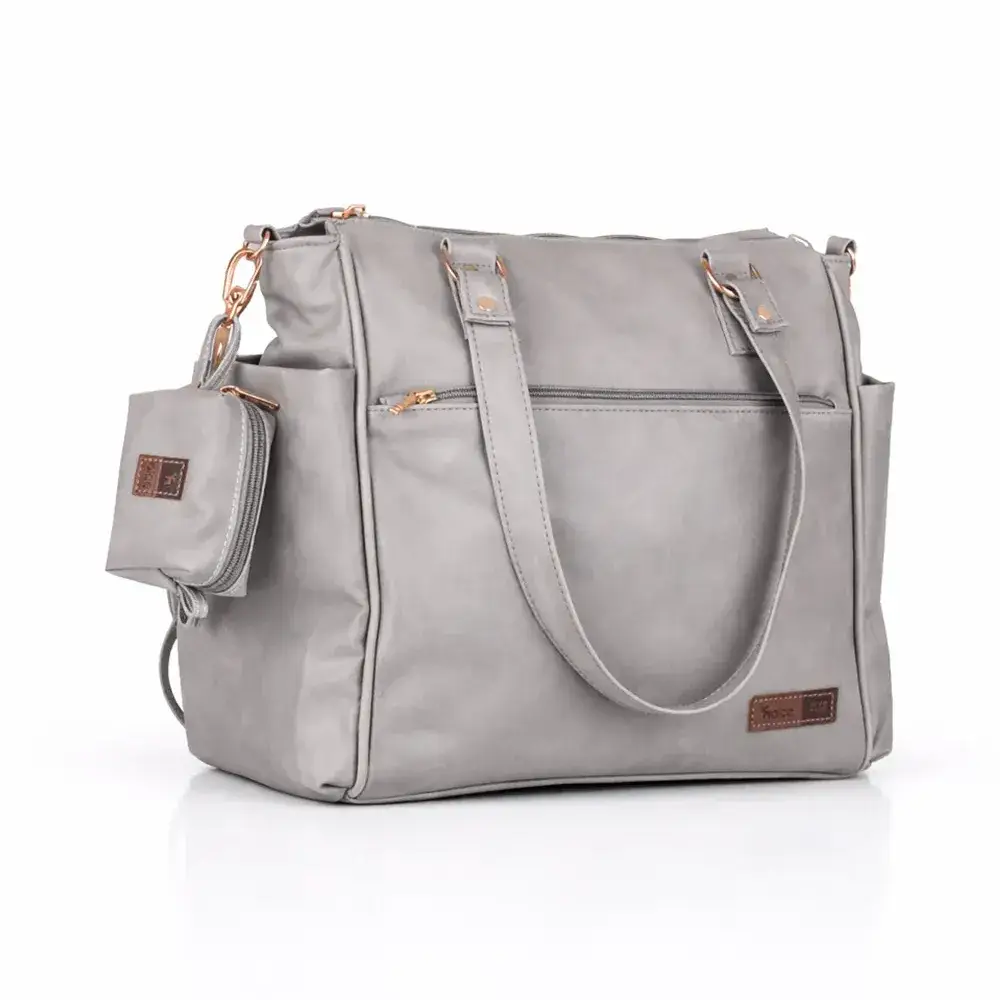 Bolsa Mochila Maternidade 2 em 1 Corah Cinza - Miniatura 8