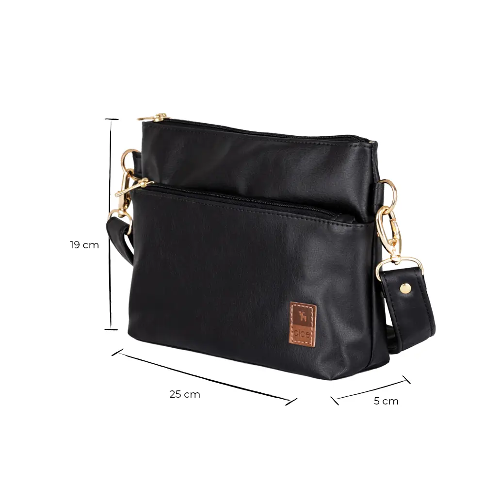 Bolsa Transversal Corah Preta - Miniatura 5