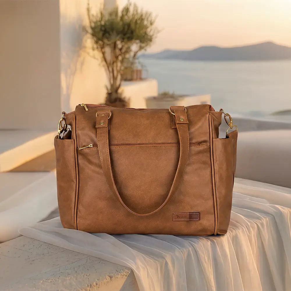 Bolsa Mochila Maternidade 2 em 1 Corah Caramelo - Miniatura 13